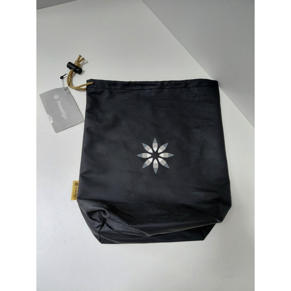 Invisalign Storage Bag 9 X 11 Black Adjustable Case Pouch Reusable NWT